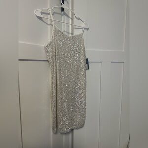 Art Class Silver Sequin Mini Dress
